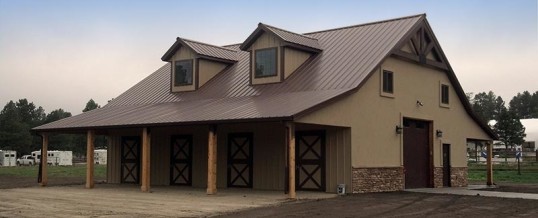 New 4 Stall Colorado Horse Barn in Douglas County