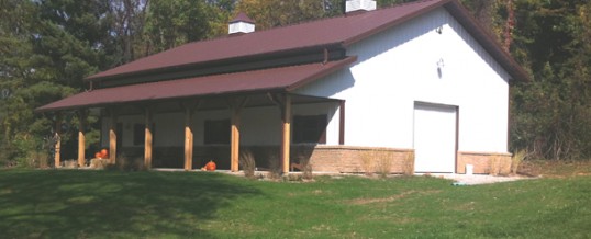 Pole Barn Carriage House to Fit with Topography South of Denver