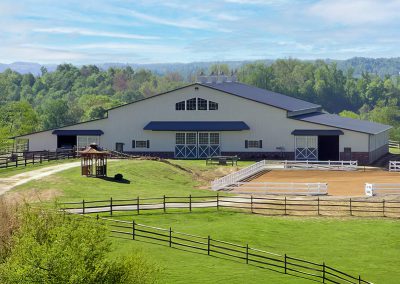 Large Equestrian Facility Post Frame Indoor Riding Arena