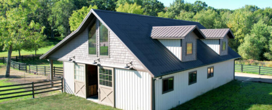 A Colorado Horse Barn for a Horse Trailer